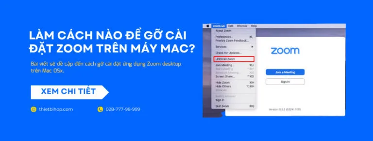hướng dẫn gỡ cài đặt zoom trên máy mac