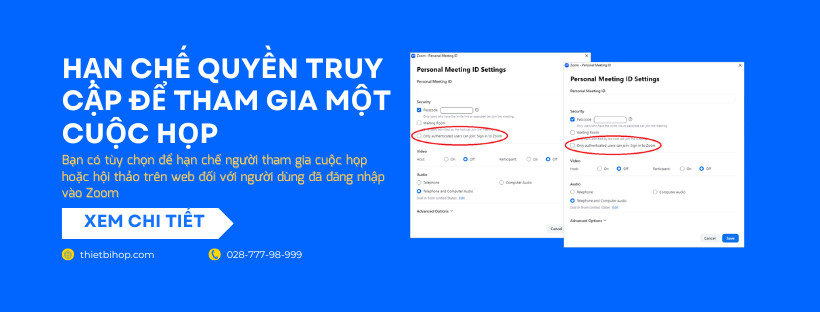 hạn chế quyền truy cập để tham gia một cuộc họp