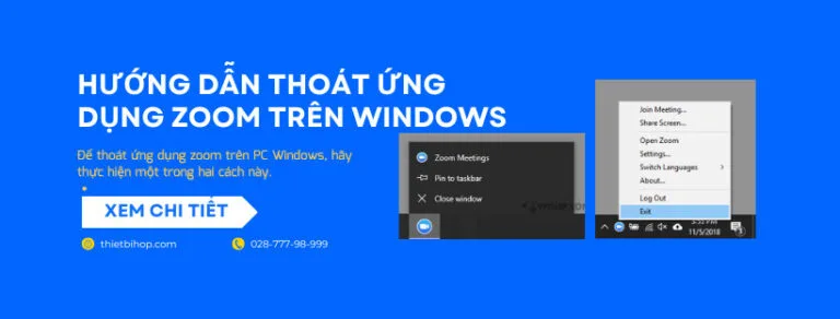 hướng dẫn thoát ứng dụng zoom trên window