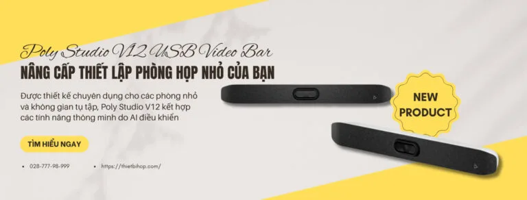 nâng cấp không gian nhỏ của bạn với poly studio v12 usb video bar