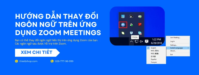 hướng dẫn cách thay đổi ngôn ngữ trên ứng dụng zoom