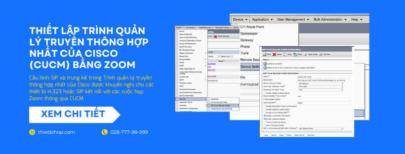 thiết lập trình quản lý truyền thông hợp nhất của cisco