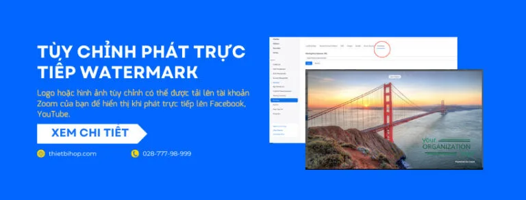 tùy chỉnh phát trực tiếp water mark