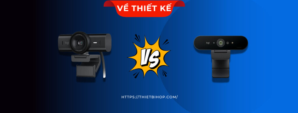 so sánh logitech mx brio vs brio 4k về thiết kế
