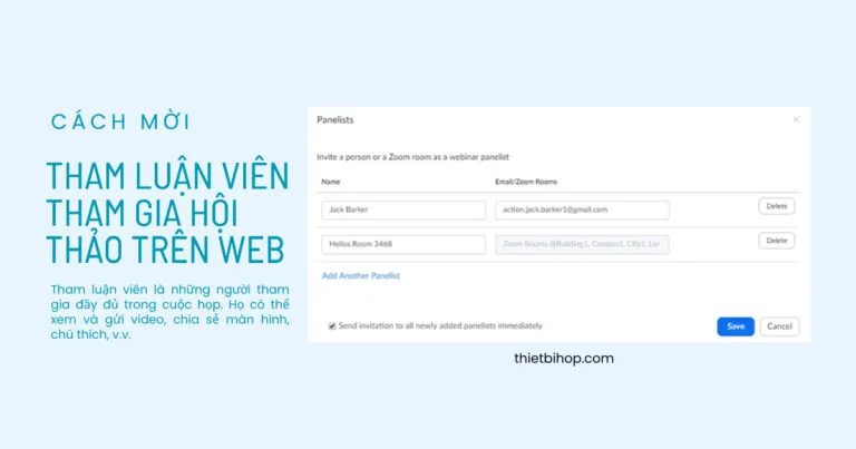 cách mời tham luận viên tham gia hội thảo trên web