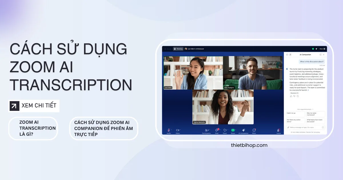 cách sử dụng công cụ zoom ai transcription