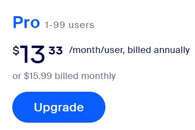 chọn và nâng cấp lên gói zoom pro