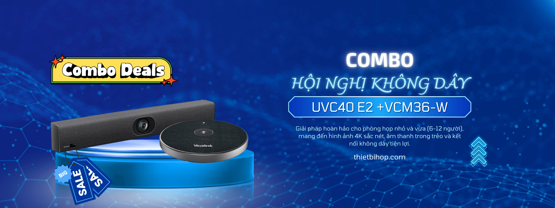 combo hội nghị không dây uvc40 e2 + vcm36-w