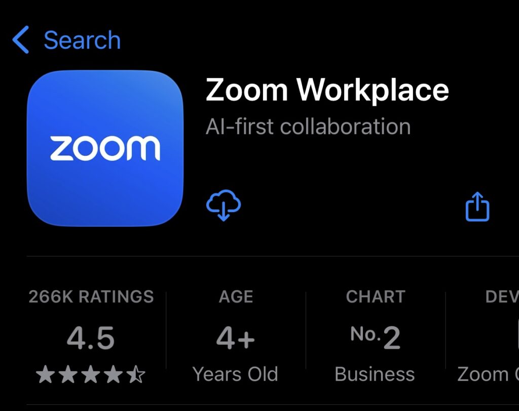 Đăng nhập vào ứng dụng di động Zoom