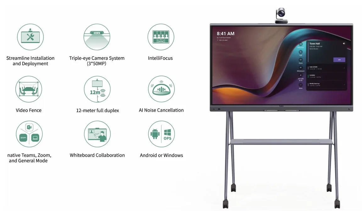 thiết bị họp all-in-one mới nhất từ yealink meetingboard 65 pro
