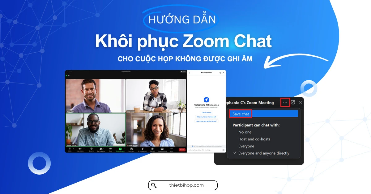 hướng dẫn Cách khôi phục Zoom Chat cho cuộc họp không được ghi âm