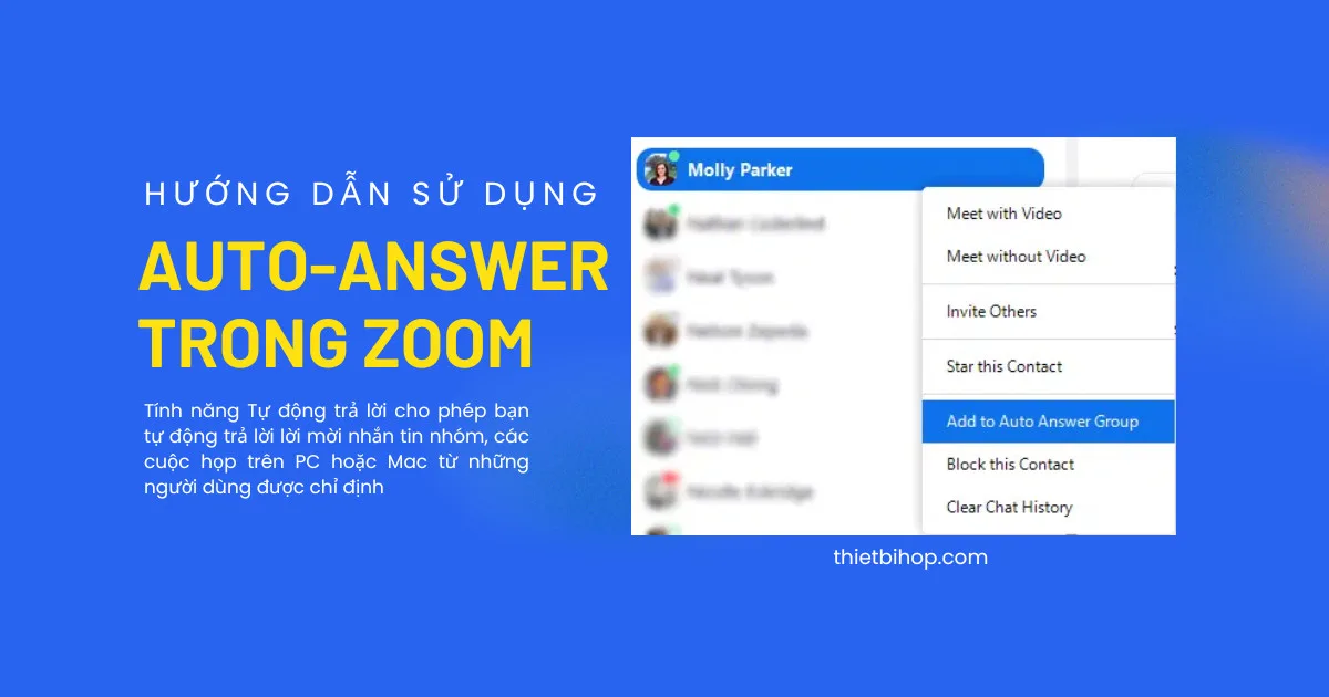 hướng dẫn sử dụng tính năng auto-answer trong Zoom
