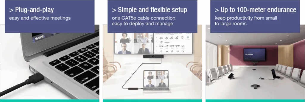 giải pháp BYOD Extender cho phép BYOD có dây và không dây cho các phòng hội nghị truyền hình Yealink