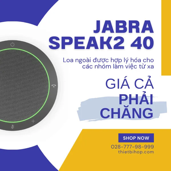 loa bluetooth có mic được hợp lý hóa cho các nhóm làm việc từ xa jabra speak2 40