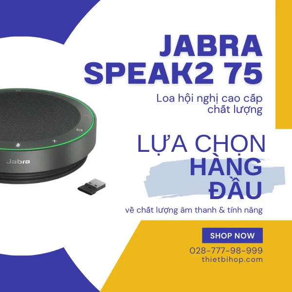 loa bluetooth có mic jabra speak2 75 với âm thanh cao cấp và các tính năng hiện đại