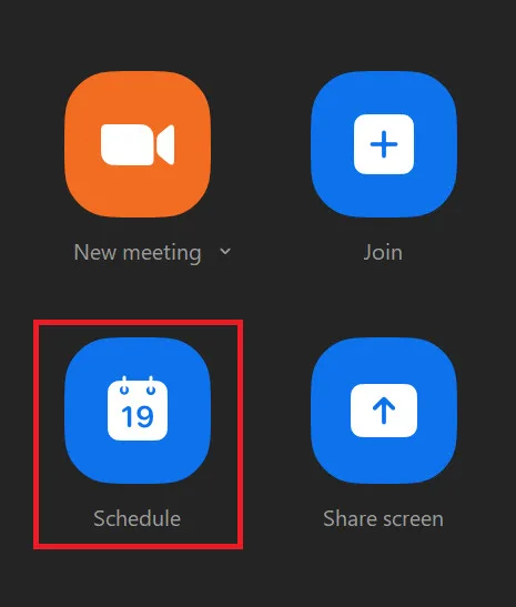 lên lịch cuộc họp thay vì bắt đầu