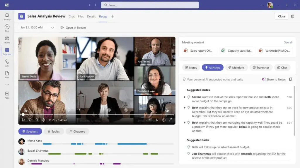 tính năng AI trong Microsoft Teams