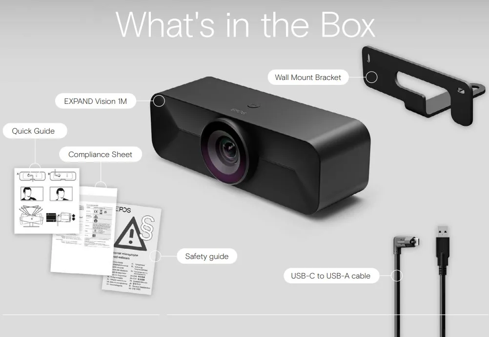 trong hộp epos expand vision 1m có gì