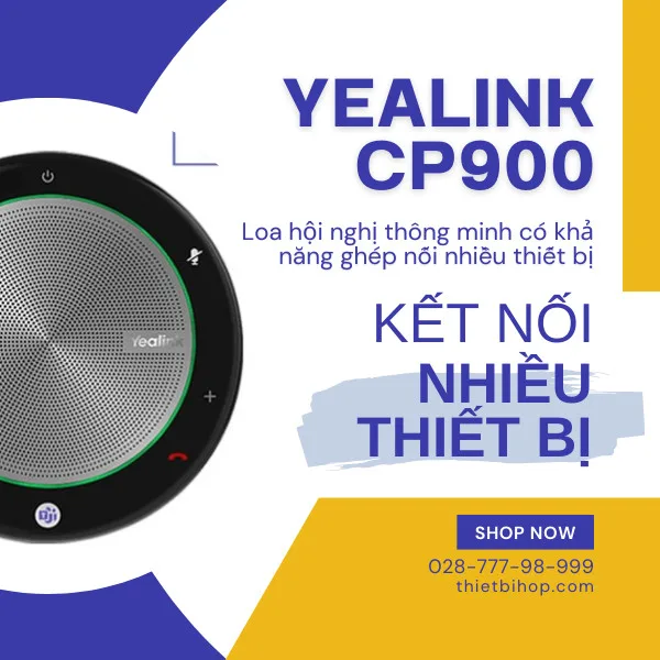 loa bluetooth có mic ó khả năng ghép nối nhiều thiết bị yealink cp900