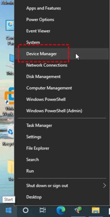 Chọn Device Manager