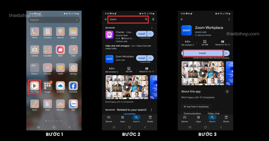 hướng dẫn tải Zoom trên điện thoại Android