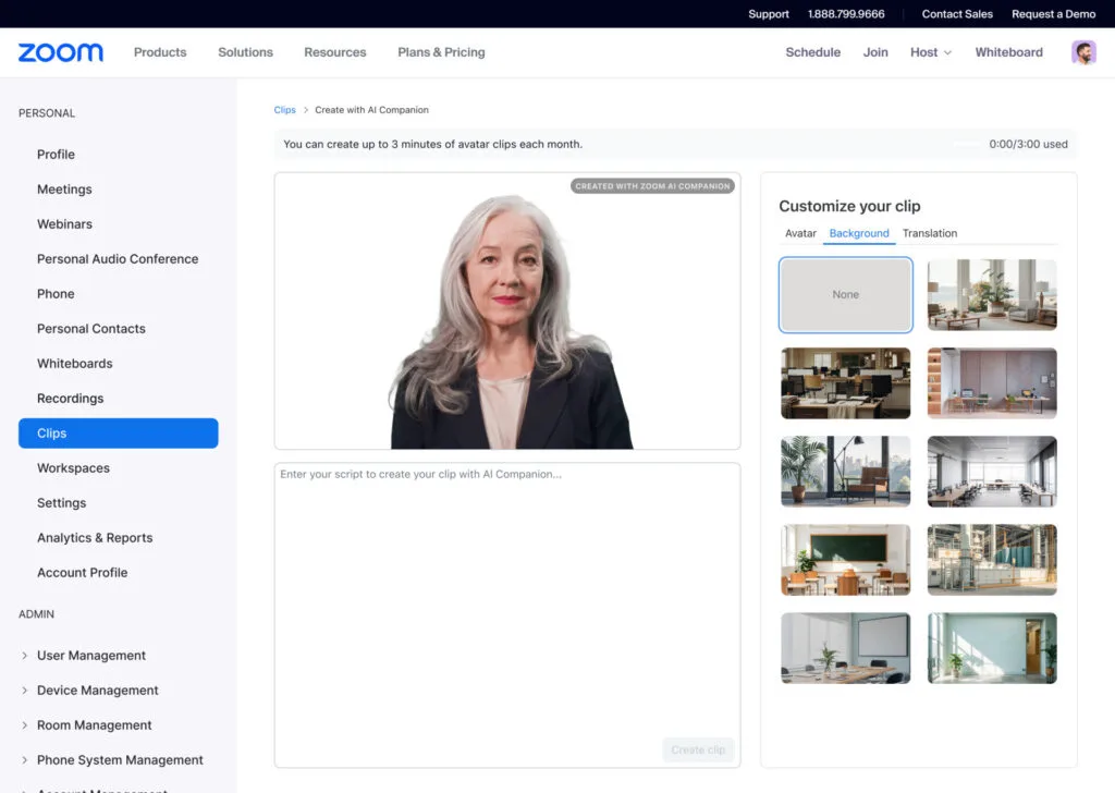 Hướng dẫn tạo video Avatar AI với Zoom Clips