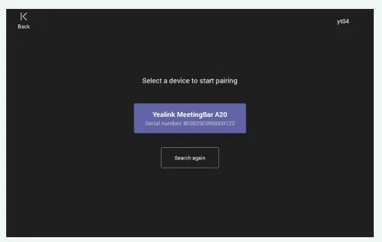 Chạm vào Ghép nối thiết bị