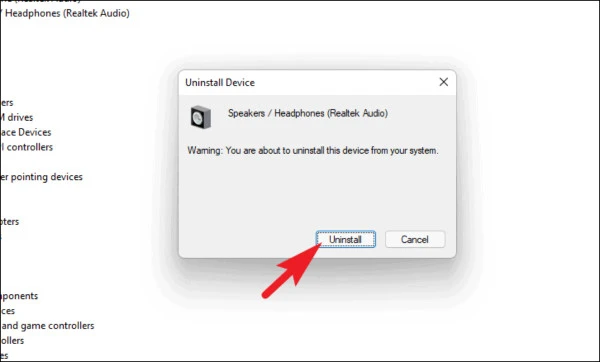 Chọn Uninstall
