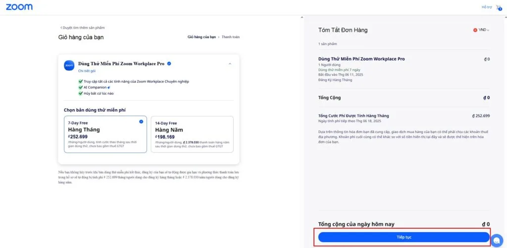 chuyển hướng đến giỏ hàng khi đã điền đầy đủ thông tin