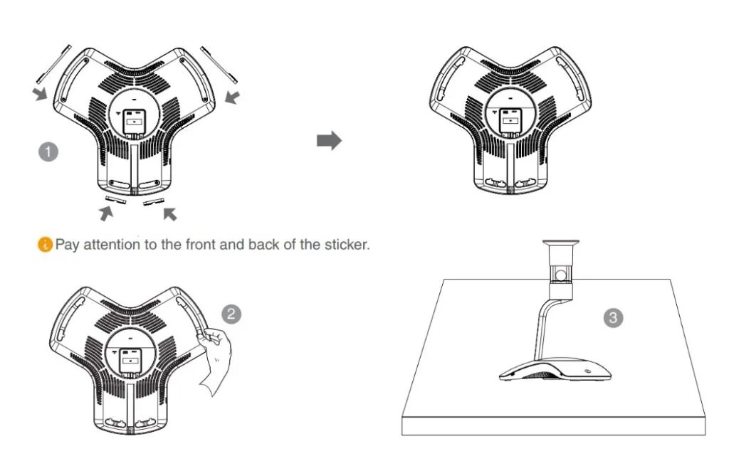 đặt yealink smartvision 60 trên bàn
