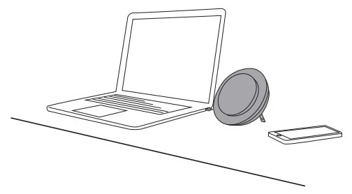 loa hội nghị không dây bluetooth jabra speak 710 đặt trên bàn làm việc