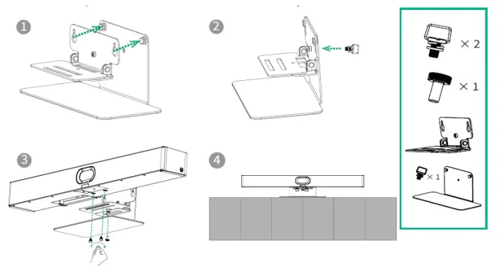 Đặt trên mặt phẳng hoặc chân đế bàn