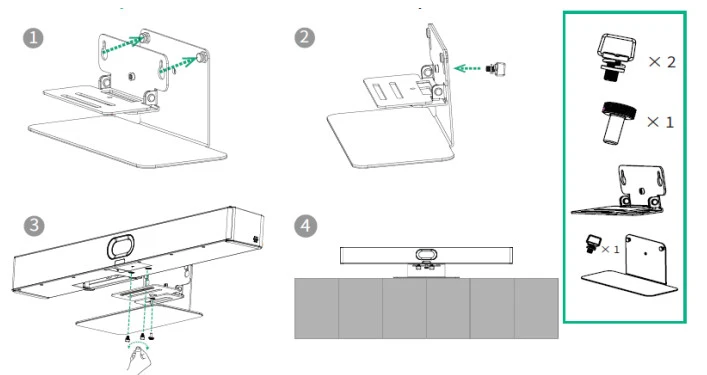 Đặt trên mặt phẳng hoặc chân đế bàn