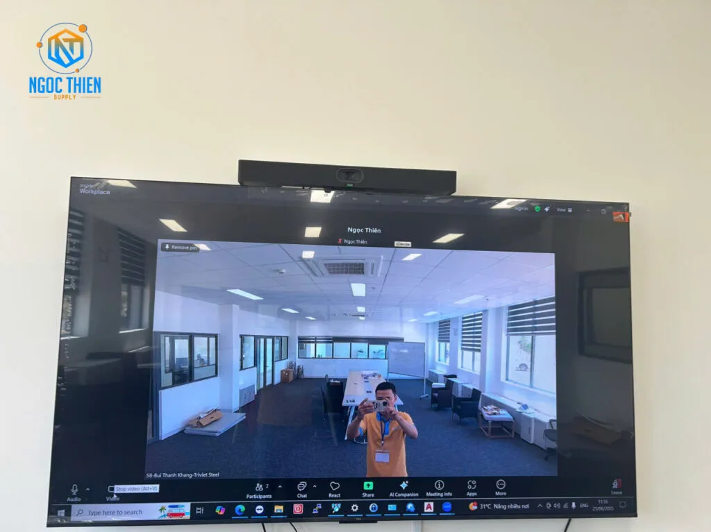 Demo bộ thiết bị sau hình hoàn tất việc lắp đặt