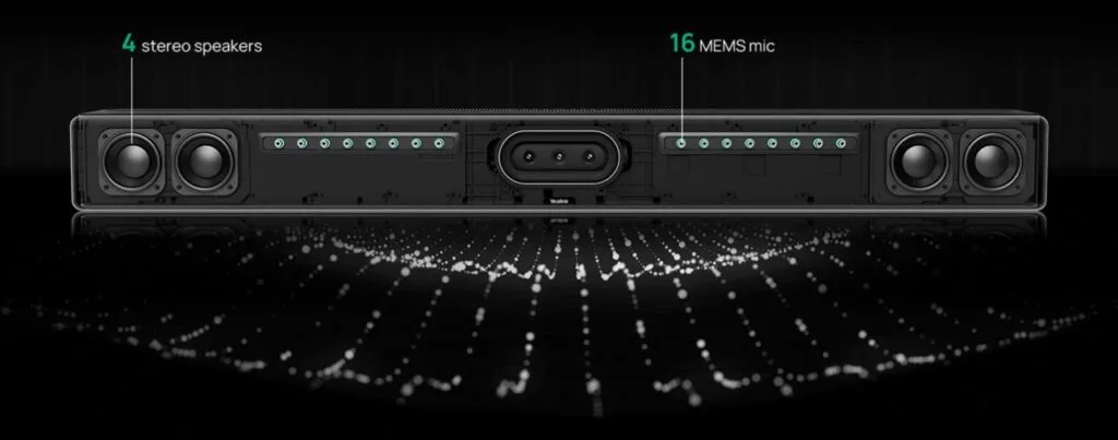 yealink meetingbar a50 với âm thanh hỗ trợ bởi AI