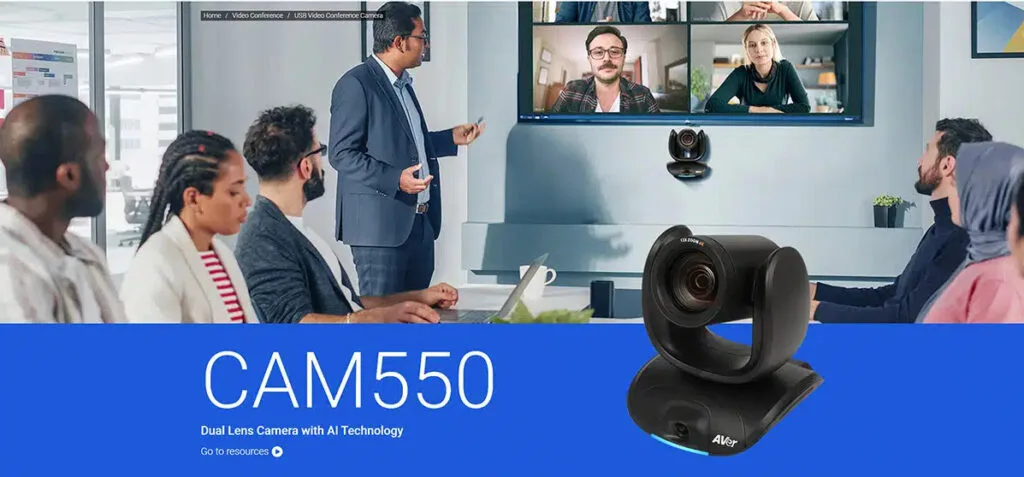 camera họp trực tuyến AVer CAM550