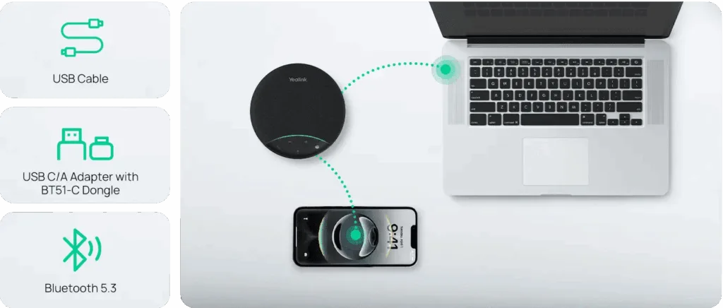 yealink sp92 có kết nối đa thiết bị, linh hoạt