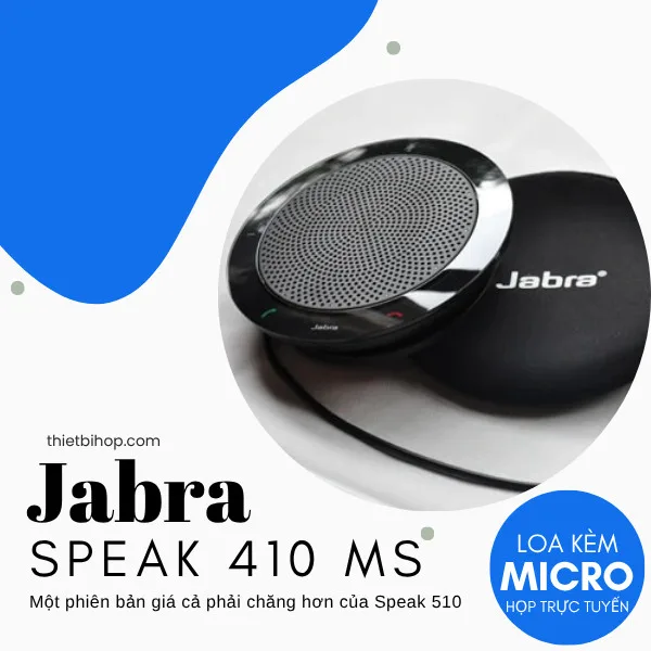 Loa kèm mic họp trực tuyến Jabra Speak 410 MS USB (được tối ưu hóa cho Microsoft Teams)