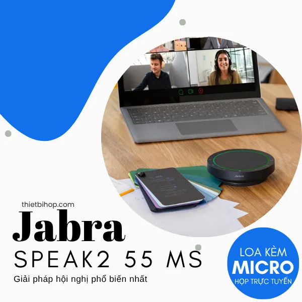 Loa kèm micro họp trực tuyến Jabra Speak2 55 MS