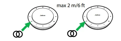chạm vào nút Link trên cả hai loa ngoài