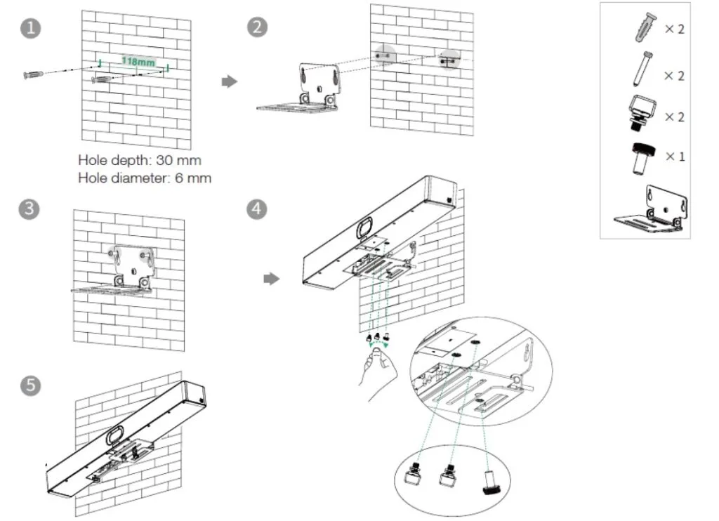 LắpYealink SmartVision 40 vào tường
