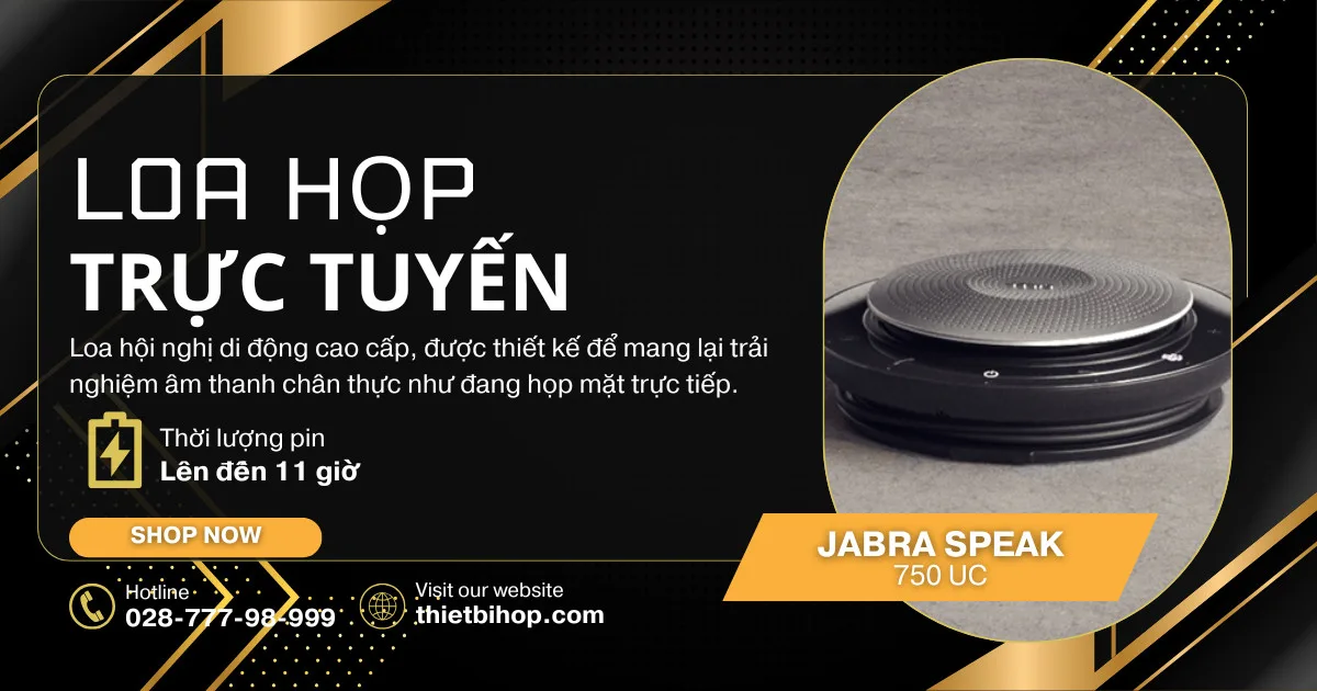 loa họp trực tuyến chất lượng âm thanh vượt trội jabra speak 750 uc
