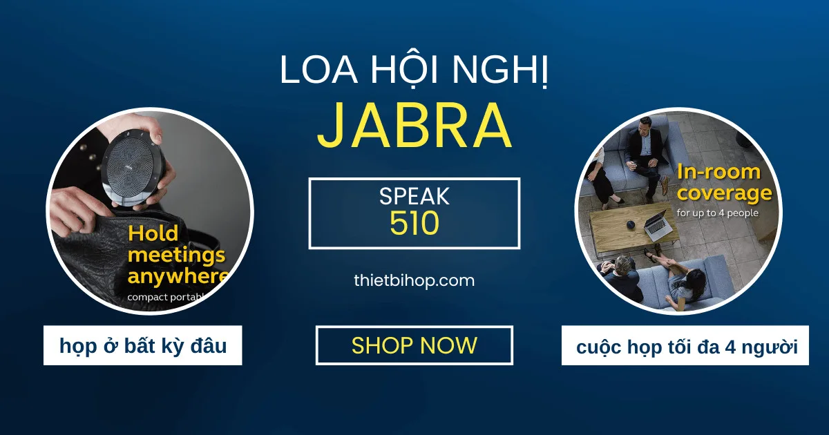 jabra speak 510 với thiết kế nhỏ gọn và chất lượng âm thanh vượt trội