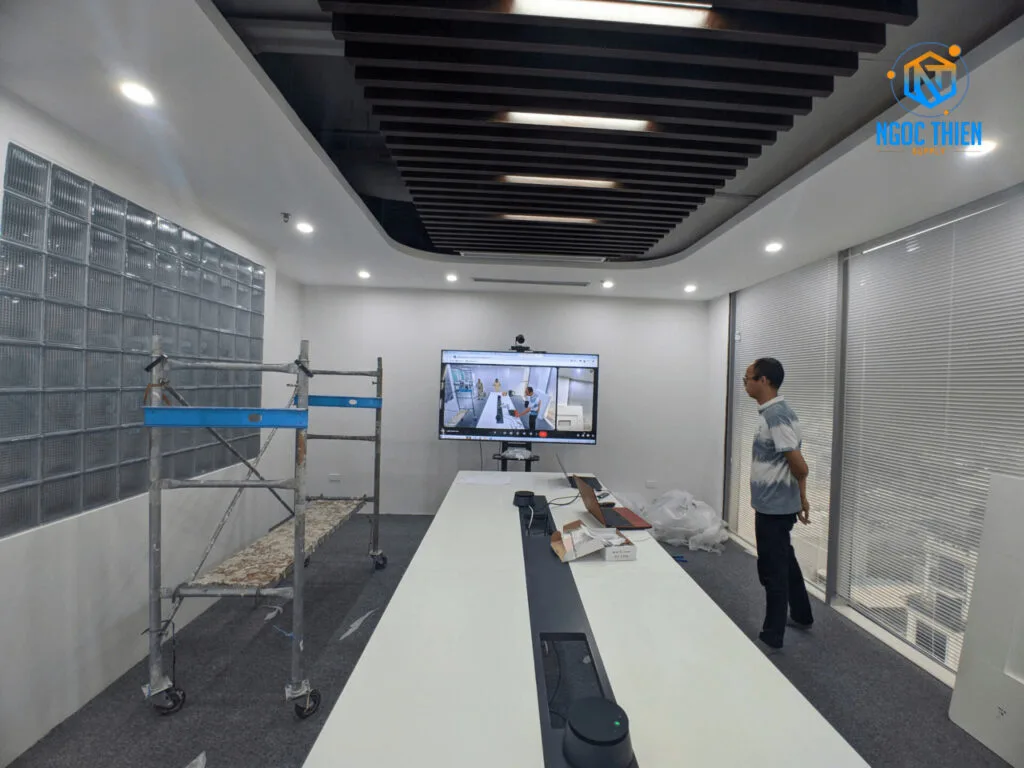 ngọc thiên hỗ trợ lắp đặt thiết bị hội nghị cho công ty cổ phần duna
