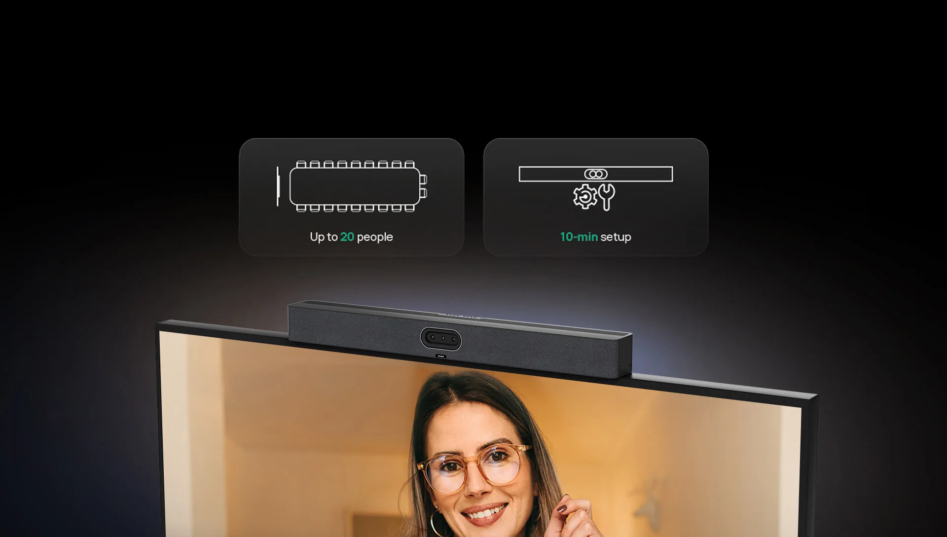 yealink meetingbar a50 thiết kế cho sự đơn giản