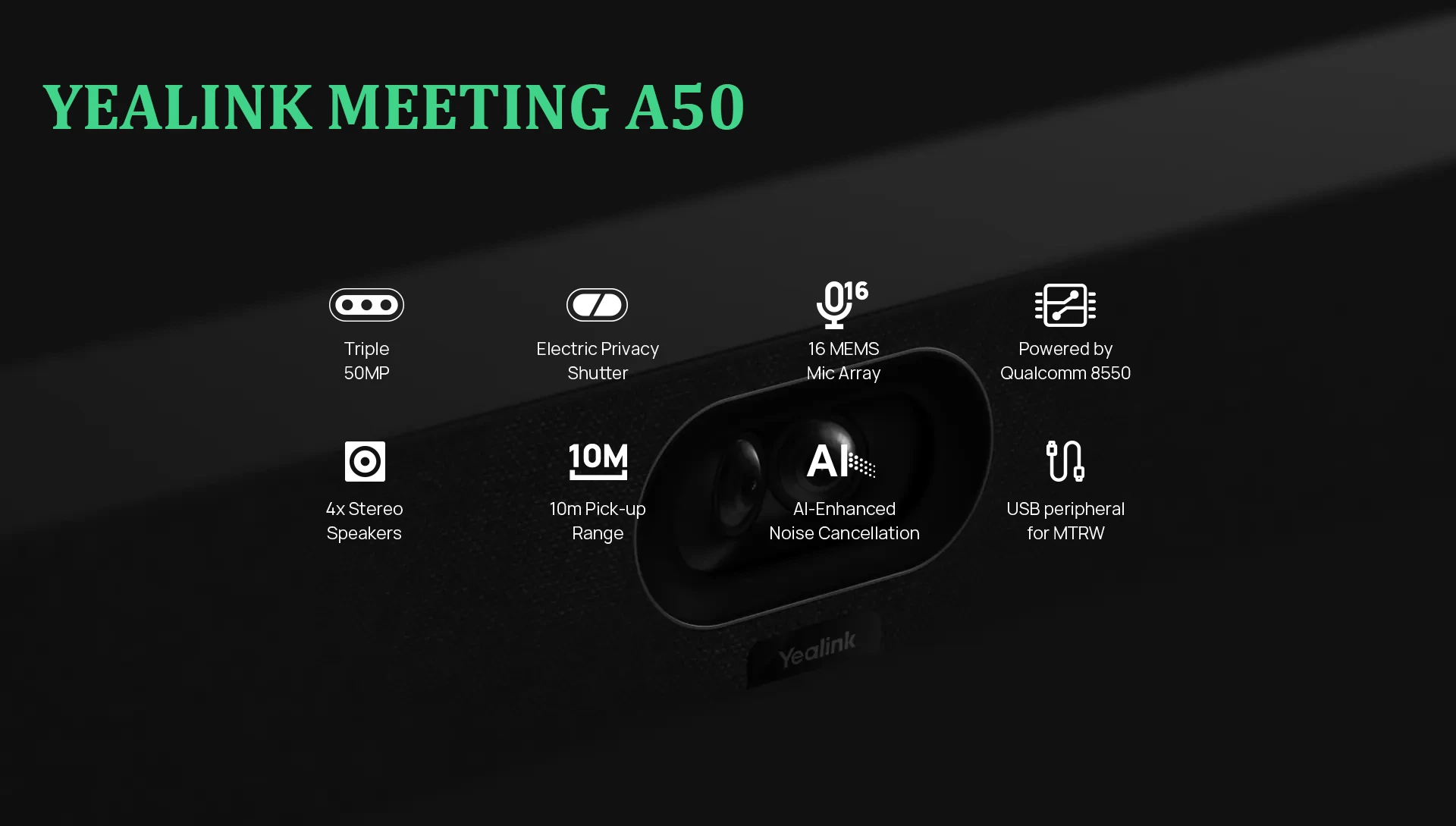 thiết bị hội nghị tất cả trong một yealink meetingbar a50