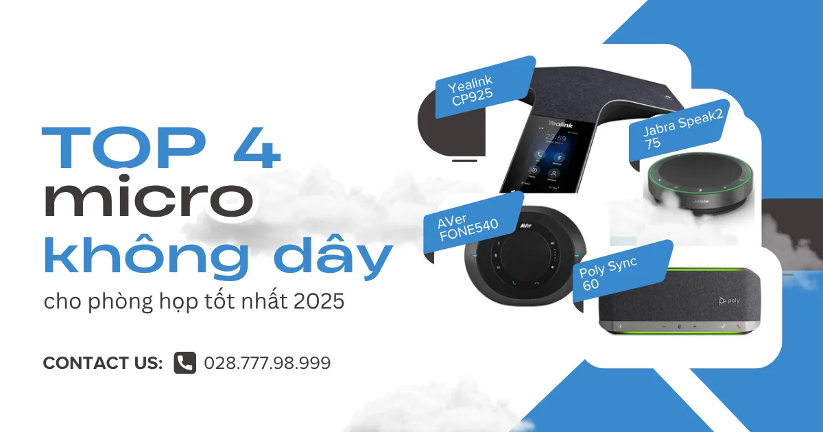 top 4 micro không dây cho phòng họp tốt nhất 2025