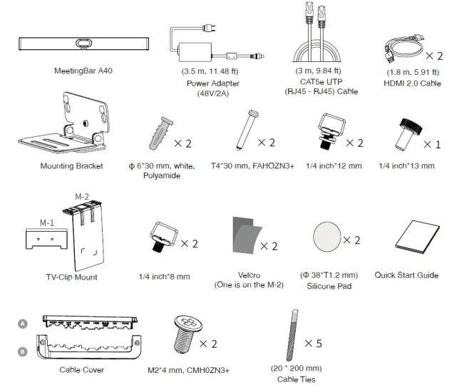 trong hộp meetingbar a40 có gì