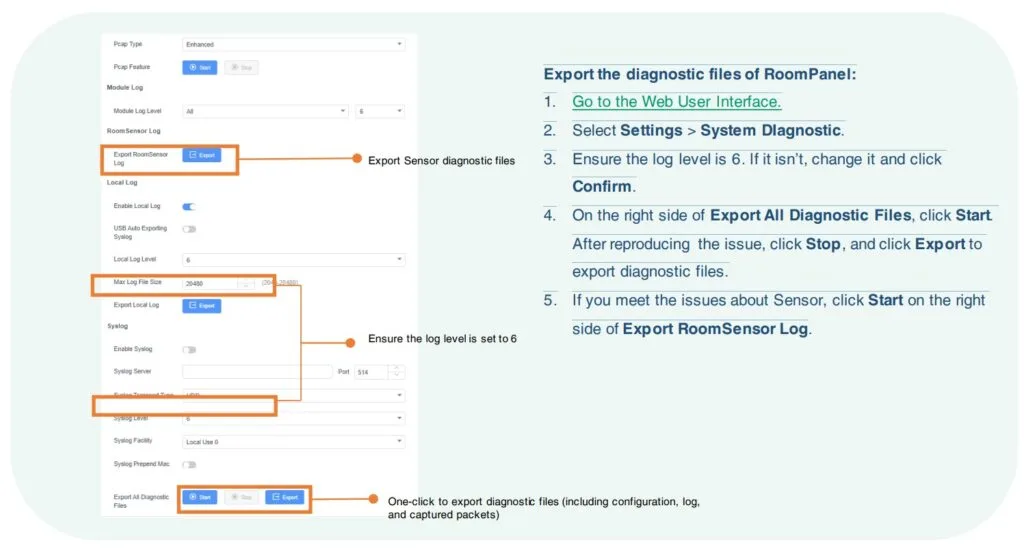 Xuất tập tin chẩn đoán
