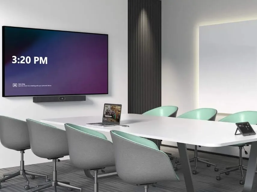 Video Bar All-in-One yealink meetingbar a40 lý tưởng cho phòng họp vừa và lớn.